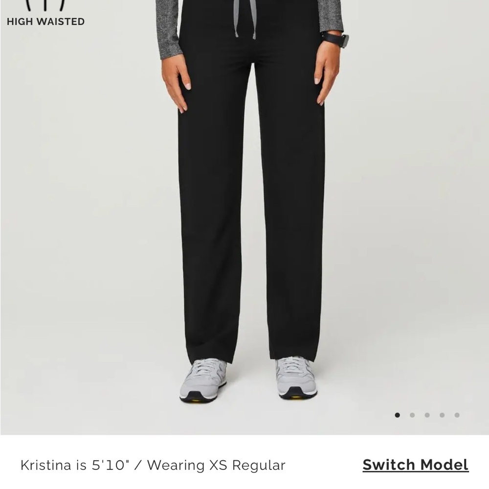 Figs Black High Waisted Livingston scrubs